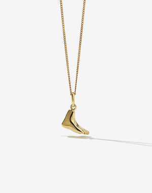 Babelogue Foot Charm Necklace 9ct Yellow Gold
