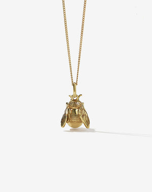 Meadowlark bee charm necklace