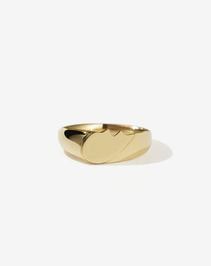 Broken Heart Ring Left Side | 23k Gold Plated