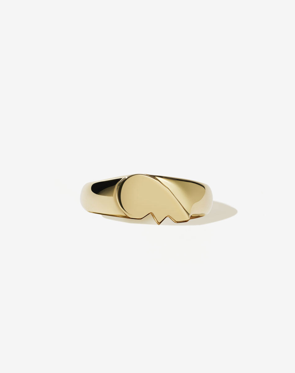 Broken Heart Ring Right Side | 9ct Solid Gold