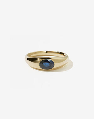 Claude Ring with Stone | 14ct Yellow Gold