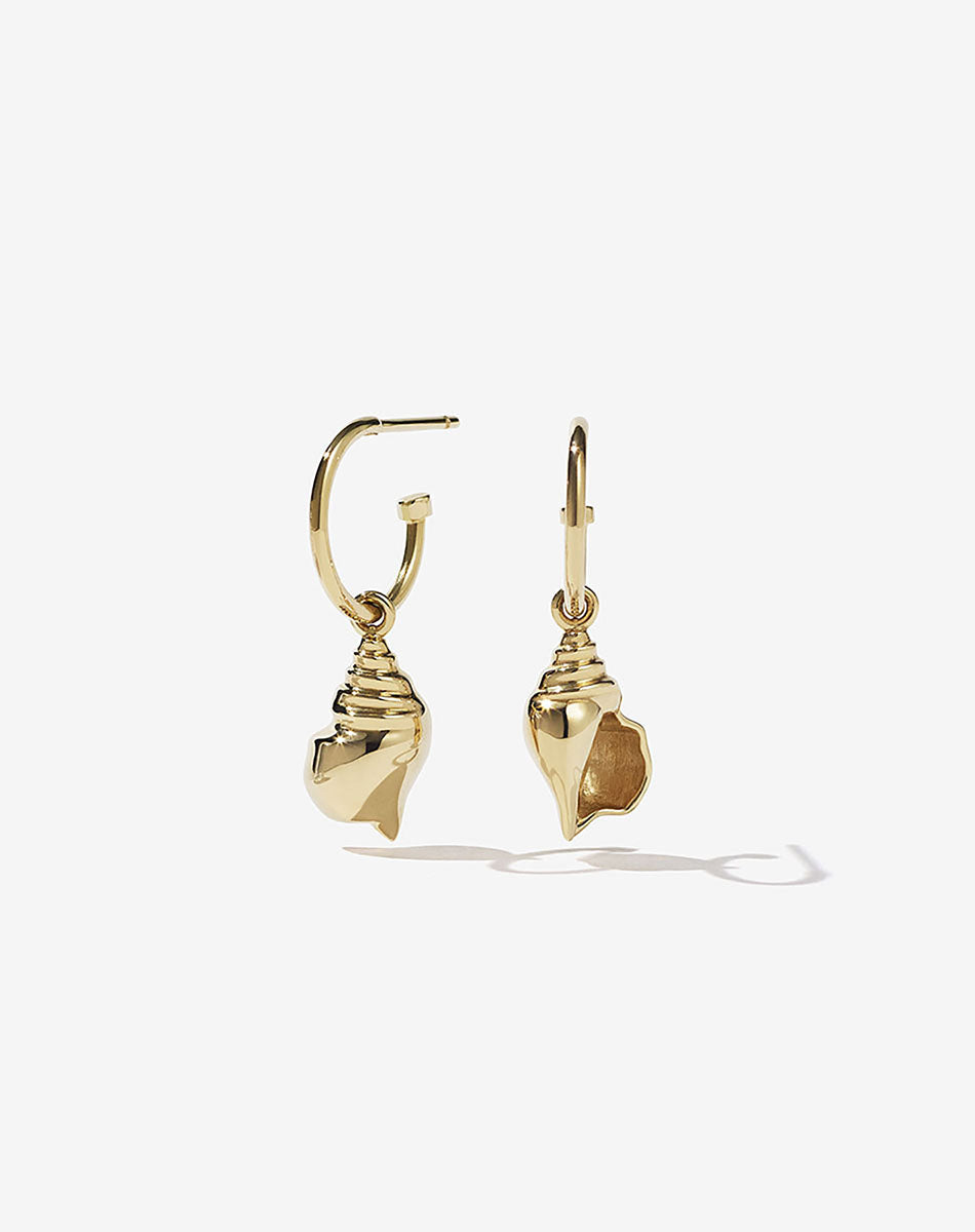 Conch Signature Hoops | 23k Gold Plated