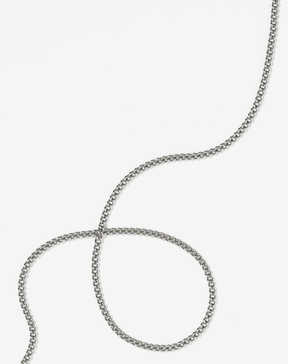 Curb Chain Necklace | Sterling Silver