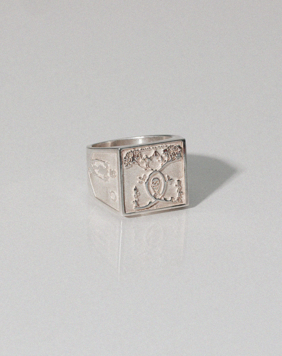 Andrew McLeod Death By Work Ring | Sterling Silver