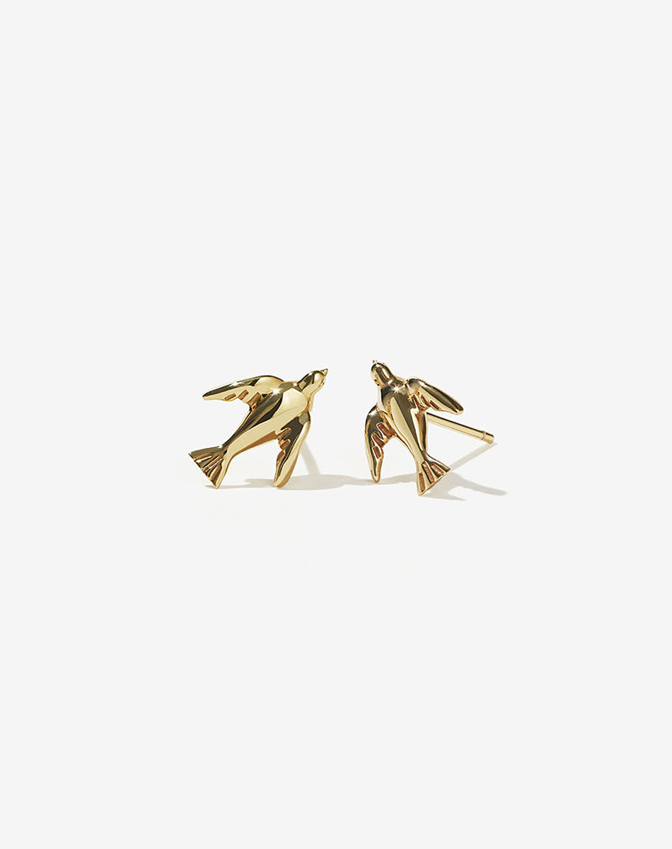 Dove Studs | 9ct Solid Gold