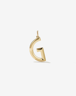 Meadowlark 9ct Yellow Gold Faceted Letter Charm A-Z