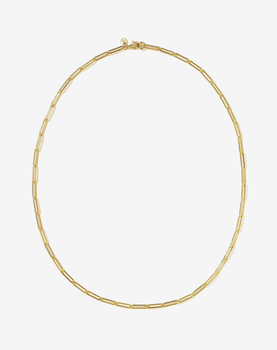 Paperclip Light Necklace | 23k Gold Plated