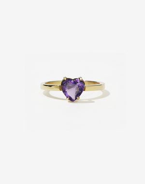 Heart Jewel Ring | 23k Gold Plated