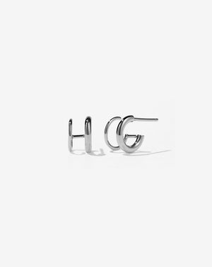 Hera Double Hoops | Sterling Silver
