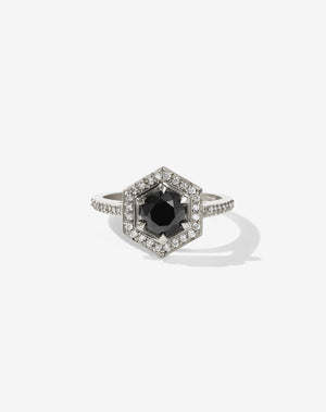 Hex Engagement Ring | 9ct White Gold