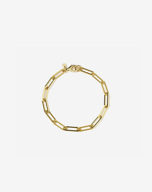 Paperclip Heavy Bracelet | 23k Gold Plated