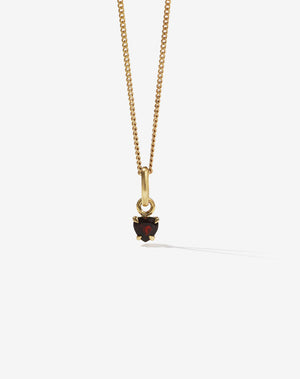 Micro Heart Jewel Necklace 9ct Yellow Gold