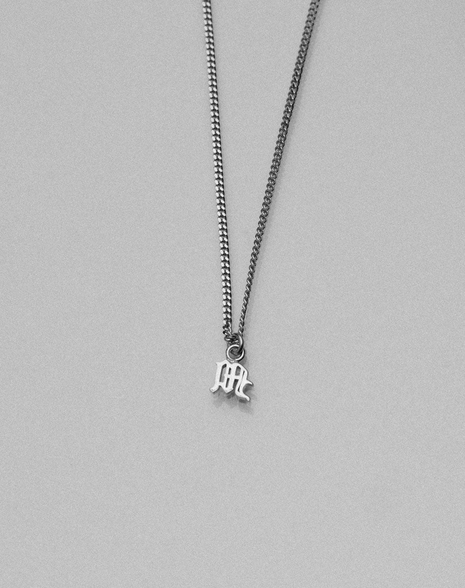 Mini Letter Charm Necklace | Sterling Silver