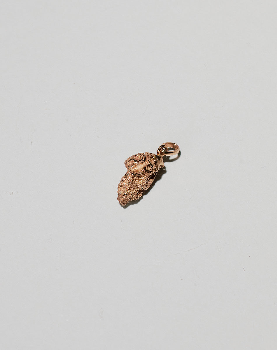 Gold Nugget Charm | Sterling Silver