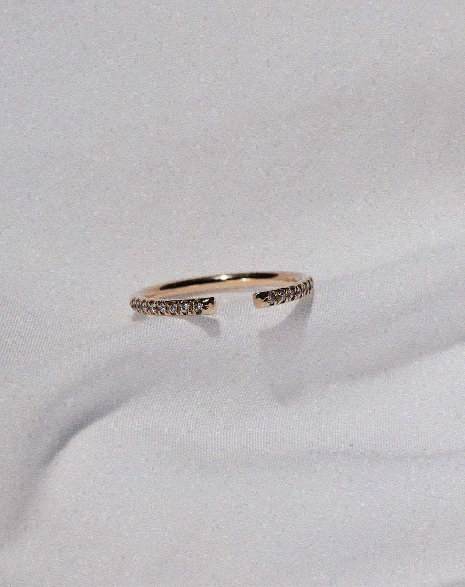 Paloma Band Pave | 14ct Yellow Gold