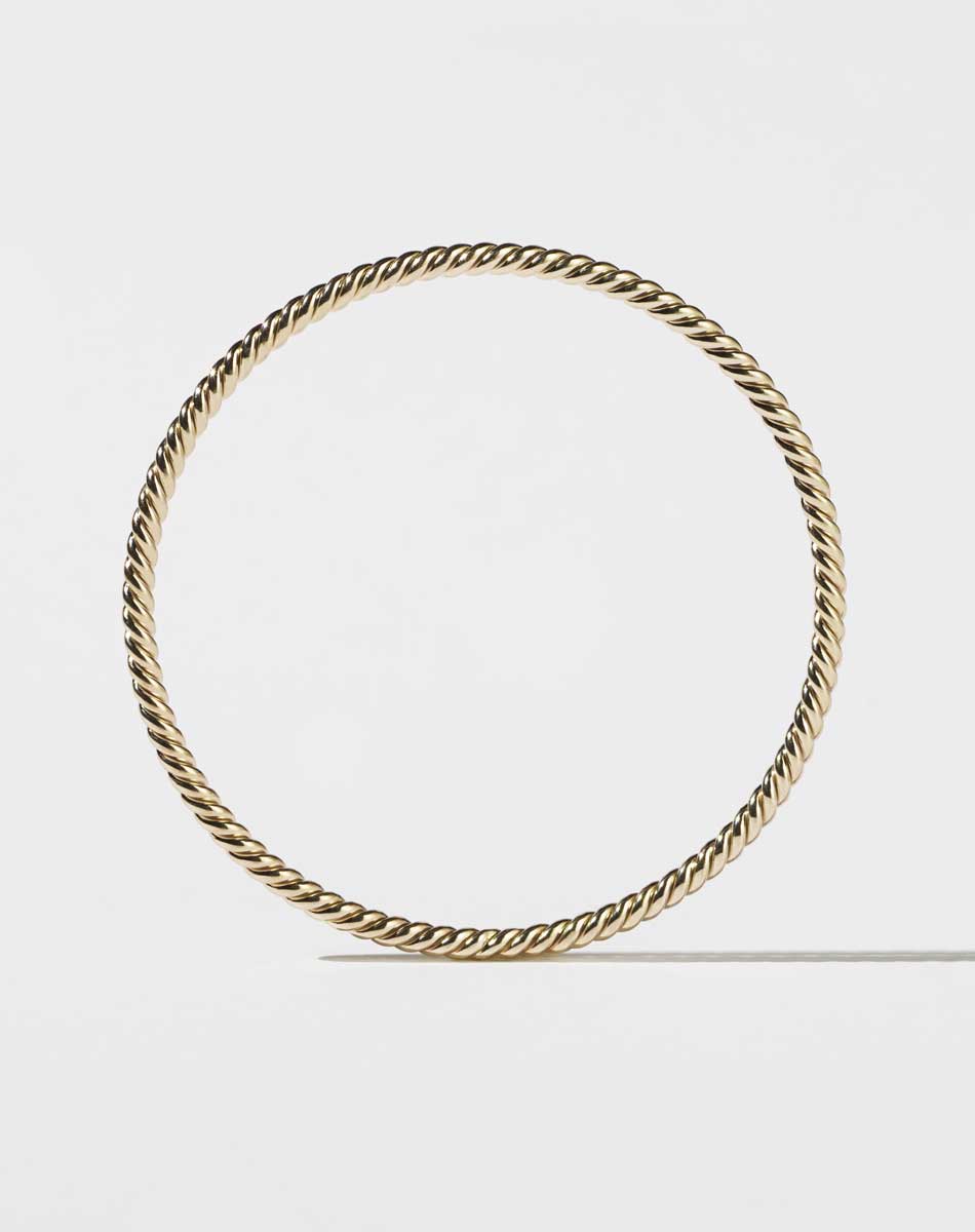 Rope Bangle 3mm | 23k Gold Plated