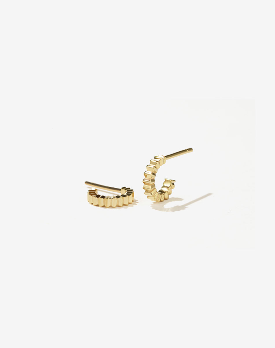 Solaire Hoops Small | 14ct Yellow Gold
