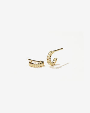 Solaire Hoops Small | 23k Gold Plated