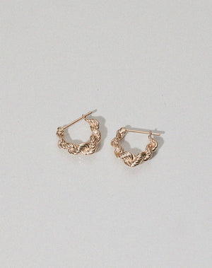 Twisted Rope Earrings Small | 23k Gold Plated
