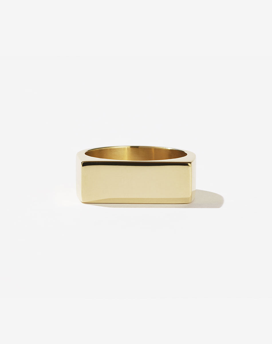 Wilshire Signet Ring | 23k Gold Plated